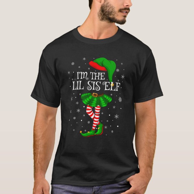 Camiseta Mujeres Chicas a la par Yo soy el Lil Sis Elf Ch (Anverso)