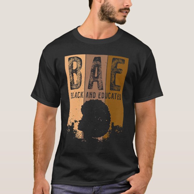 Camiseta Mujeres Chicas Bonito Negro Y Ropa Educada Afro (Anverso)