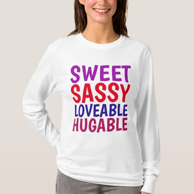 Camiseta MUJERES CHICAS Camisetas, DULCE SASSY HUGABLE (Anverso)