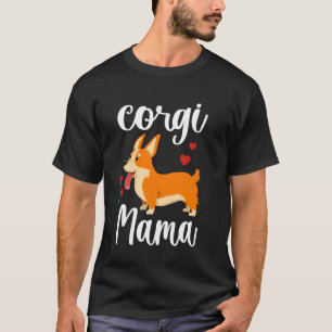 Camiseta Mujeres Chicas Corgi Mamá Perro Mama Amante de Cac