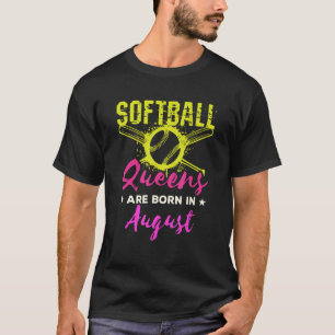 Camiseta Mujeres Chicas de cumpleaños de Softball Damas de
