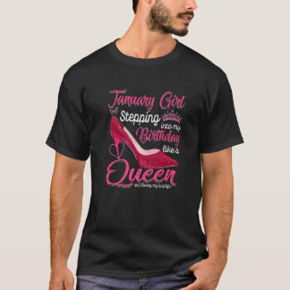Camiseta Mujeres Chicas De Enero Entrando En Mi Cumpleaños