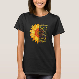 Camiseta Mujeres Chicas de septiembre de 1977 Cumpleaños 45