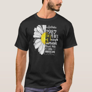 Camiseta Mujeres Chicas de septiembre de 1987 34º cumpleaño