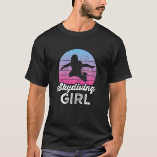 Camiseta Mujeres Chicas de Skydiving Graciosas Mujeres Cues