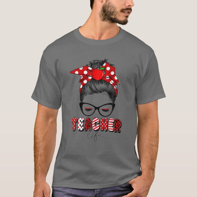 Camiseta Mujeres Chicas desordenan a profesora de Bun (Anverso)