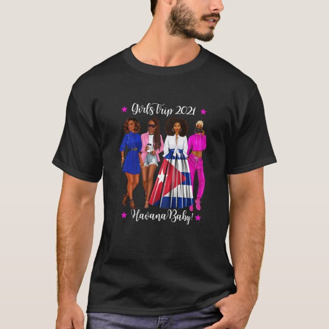 Camiseta Mujeres Chicas divertidas viajan a La Habana Vacac (Anverso)