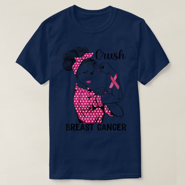 Camiseta Mujeres Chicas fuertes Conscientes del Cáncer de M (Diseño del anverso)