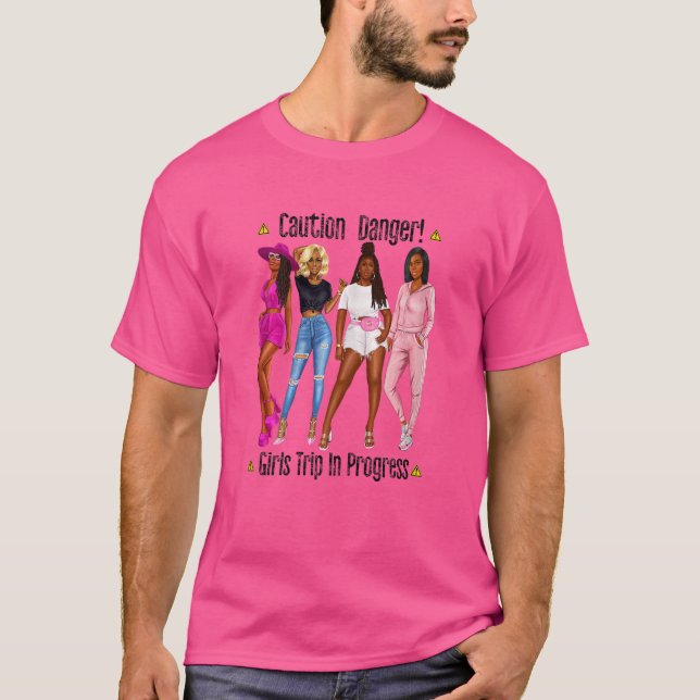 Camiseta Mujeres Chicas negras recorren África (Anverso)