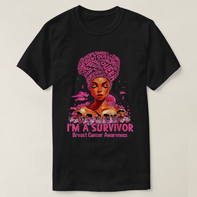 Camiseta Mujeres Chicas negras soy superviviente de la guer (Diseño del anverso)