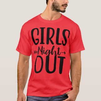 Camiseta Mujeres Chicas Noche Afuera Coincidencia con Flech