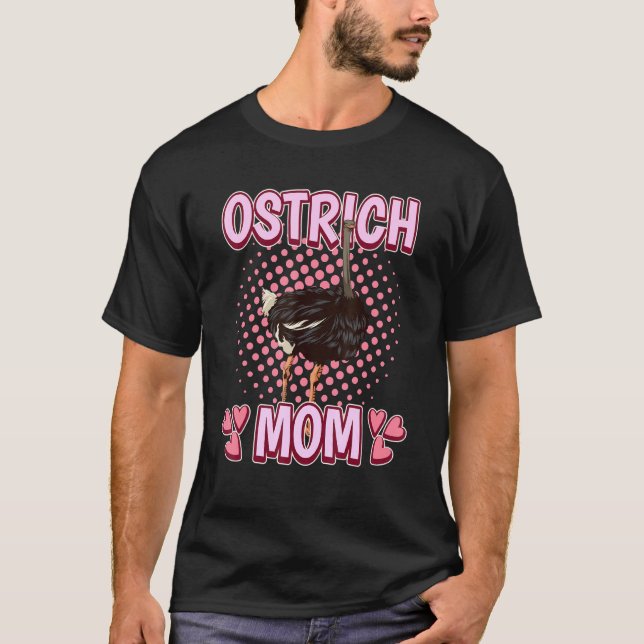 Camiseta Mujeres Chicas Ostrich Mom Bird Cita Día de la Mad (Anverso)
