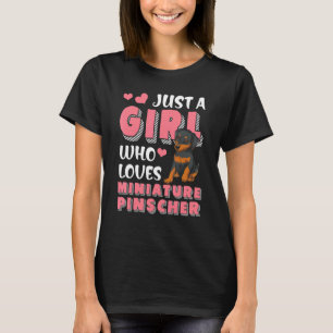 Camiseta Mujeres Chicas Perro Miniatura Pinscher Min Pinsc