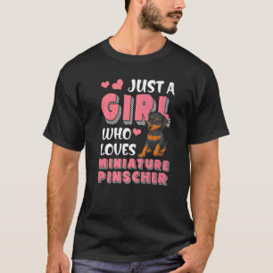 Camiseta Mujeres Chicas Perro Miniatura Pinscher Min Pinsch