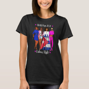 Camiseta Mujeres Chicas recorren vacaciones al estilo cuban