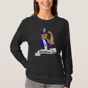 Camiseta Mujeres Chicas salvadoreñas marcan la bandera de m