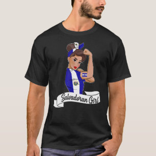 Camiseta Mujeres Chicas salvadoreñas marcan la bandera de m