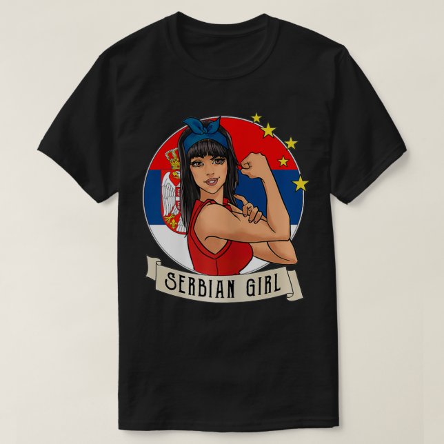 Camiseta Mujeres Chicas serbias regalos de Serbia  (Diseño del anverso)