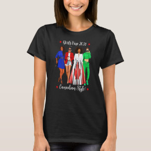 Camiseta Mujeres Chicas viajan a Canadá mujer negra Ca