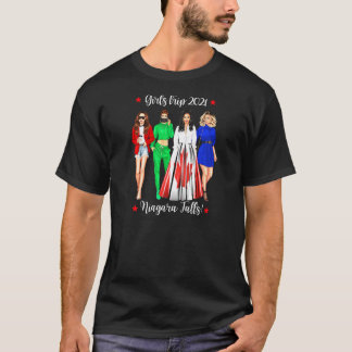 Camiseta Mujeres Chicas viajan a Niagara caen de vacaciones
