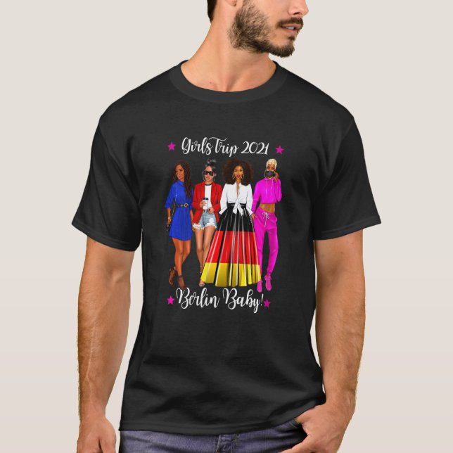 Camiseta Mujeres Chicas viajan en Berlín festividad infanti (Anverso)