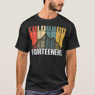 Camiseta Mujeres Colorado 14Ers Senderismo Fourteeners Retr