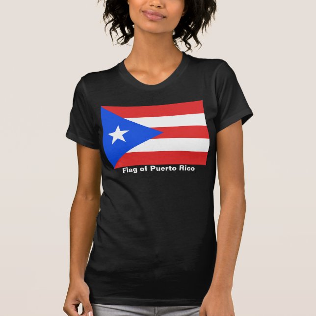 Camiseta Mujeres con bandera de Puerto Rico (Anverso)