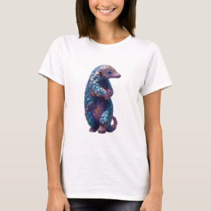 Camiseta Mujeres con escamas púrpura y azul iridiscentes