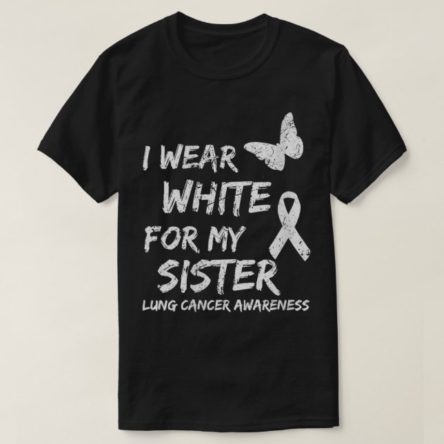 Camiseta Mujeres Con Las Que Uso Blanco Por Mi Hermana Cánc (Diseño del anverso)