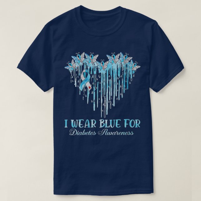 Camiseta Mujeres con las que uso el azul para la diabetes (Diseño del anverso)