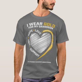 Camiseta Mujeres Con Las Que Uso Oro Para El Cáncer Infanti