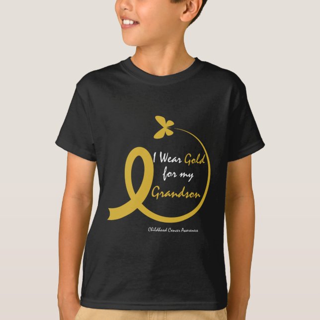 Camiseta Mujeres Con Las Que Uso Oro Para El Cáncer Infanti (Anverso)