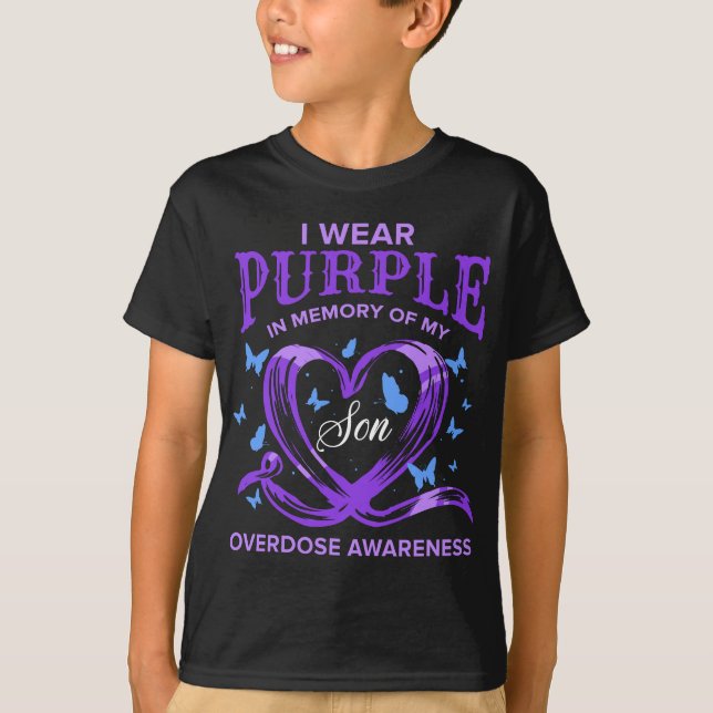 Camiseta Mujeres Con Las Que Uso Púrpura Por Mi Hijo Concie (Anverso)