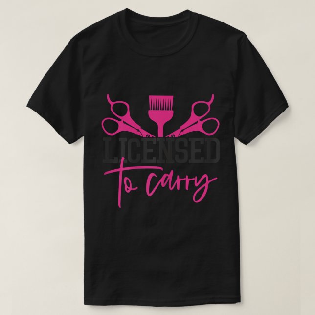 Camiseta Mujeres Con Licencia Para Cargar A Cosmetóloga Hai (Diseño del anverso)