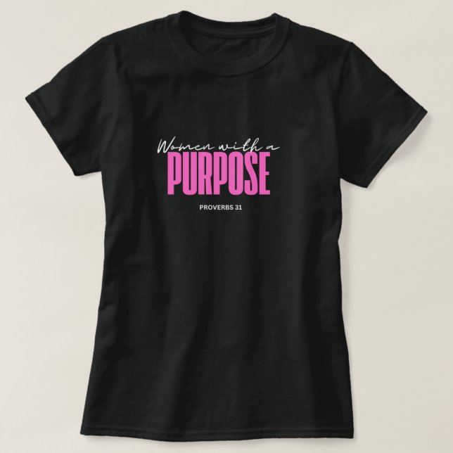 Camiseta Mujeres con propósito (Diseño del anverso)