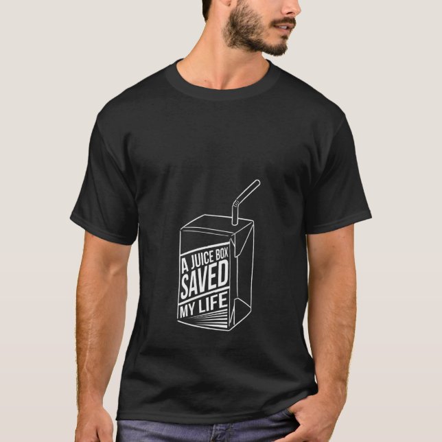 Camiseta Mujeres Con Una Caja De Zumo Salvaron Mi Vida Diab (Anverso)