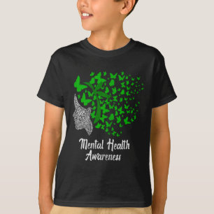 Camiseta Mujeres Conciencia sobre la salud mental Butterfli
