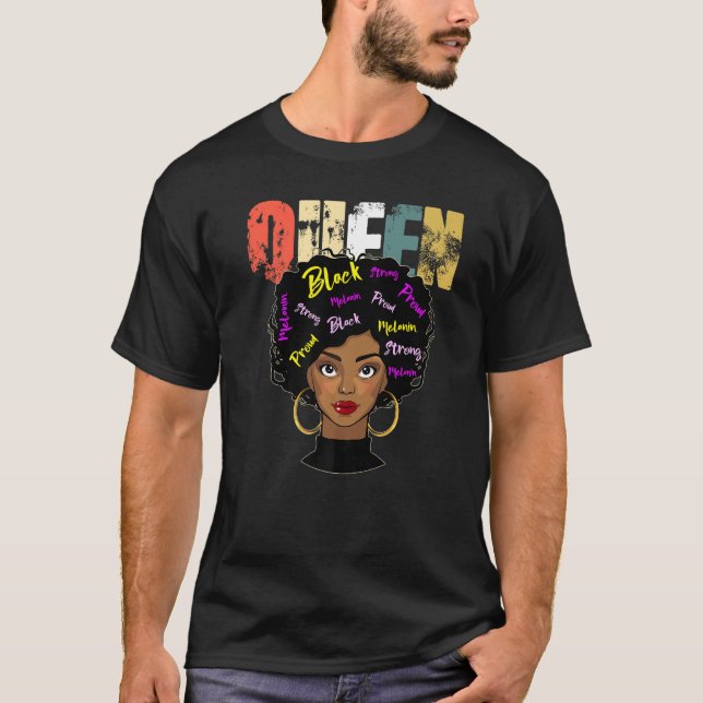Camiseta Mujeres confiadas Reina negra Natu afroamericana (Anverso)