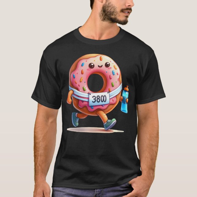 Camiseta Mujeres corriendo divertida Donut Entrenando Gimna (Anverso)