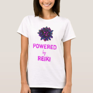 Camiseta Mujeres cristalinas púrpuras rosadas de la esfera