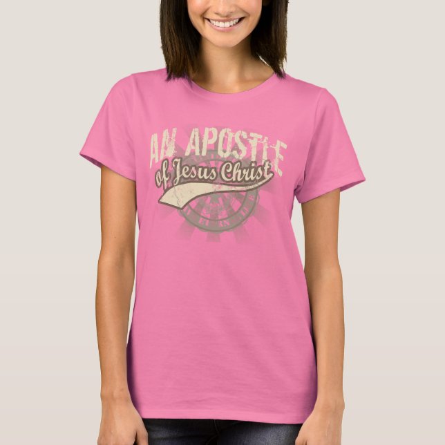 Camiseta Mujeres cristianas anuncian un apóstol de Jesucris (Anverso)