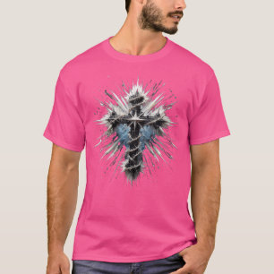 Camiseta Mujeres cristianas cruzadas estilo Punk-arte angus