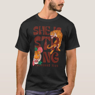 Camiseta Mujeres cristianas son proverbios fuertes mamá abu