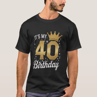 Camiseta Mujeres cuadrante de cumpleaños 40 años reina de b