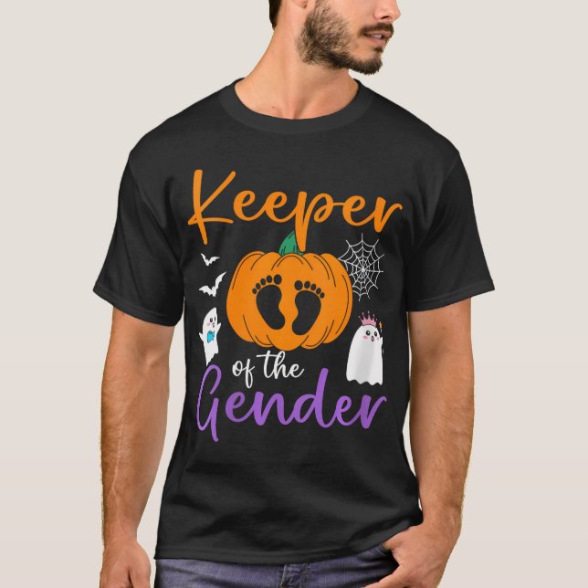 Camiseta Mujeres Cuidadoras Del Género Revelan Halloween In (Anverso)