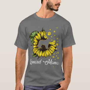 Camiseta Mujeres Cute Bernard Mama De Perro Sunflower Madre