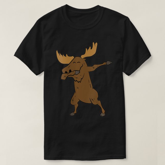 Camiseta Mujeres Dabbing Moose Cute Dancing Moose VNeck (Diseño del anverso)