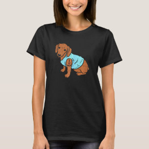 Camiseta Mujeres Dachshund Amo a Mamá Perrito Divertido Ani