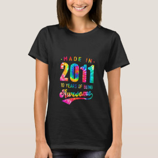 Camiseta Mujeres de 10 años de edad 10 cumpleaños 2011 Te D