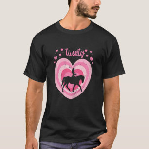 Camiseta Mujeres de 20 años de edad montada en caballo Chic